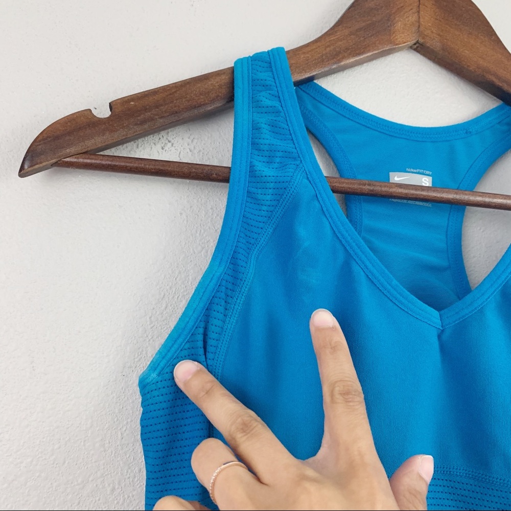 Nike Fit Dry Blue Mesh Racerback Tank Top - Picture 5 of 10